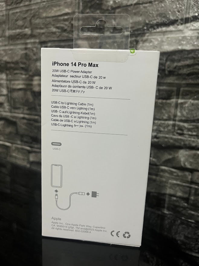 Pack Cargador de Iphone 20watts + Cable Iphone