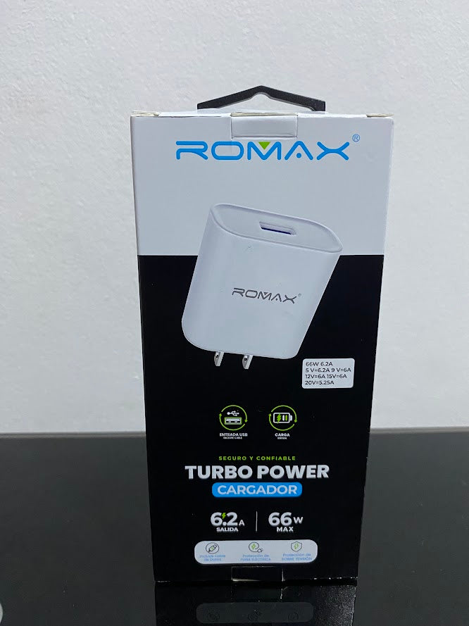 Cargador Romax 66 Watts + Cable C