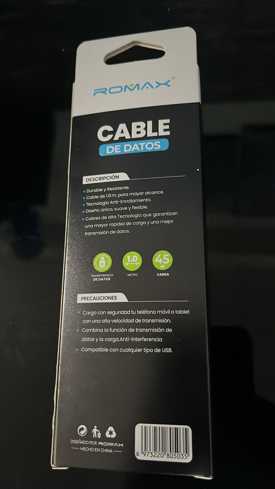 Cable para Iphone de Lightning a USB ROMAX📱🤩💯