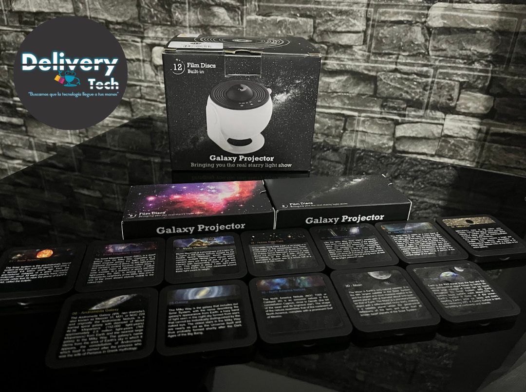 🪐💫 Proyector Planetario Estrellas 360° con 13 Discos Intercambiables para Dormitorio y Decoración🌕🌎