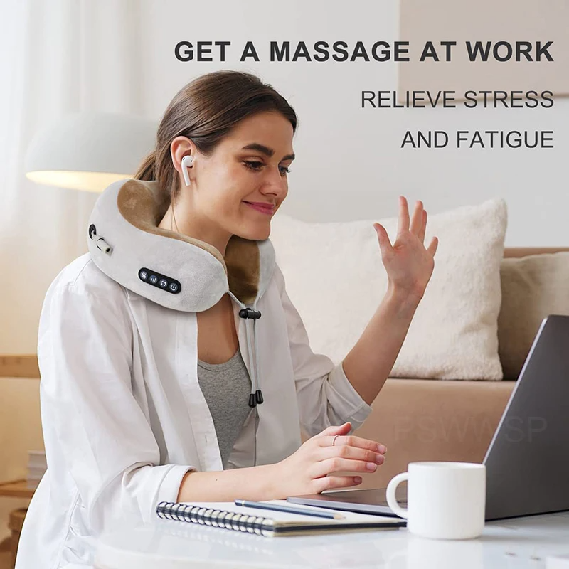 💆🏻♀️💆♀️😍 Masajeador Inteligente Portátil 4D | Relajación Cervical y Espalda para Viaje, Hogar y Oficina 🚗✈️🏡