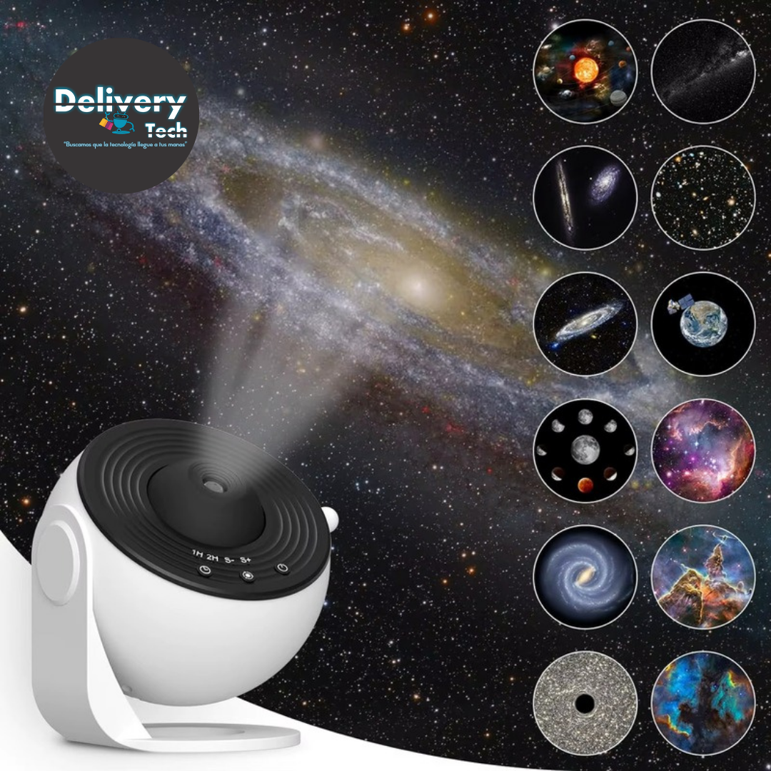 🪐💫 Proyector Planetario Estrellas 360° con 13 Discos Intercambiables para Dormitorio y Decoración🌕🌎