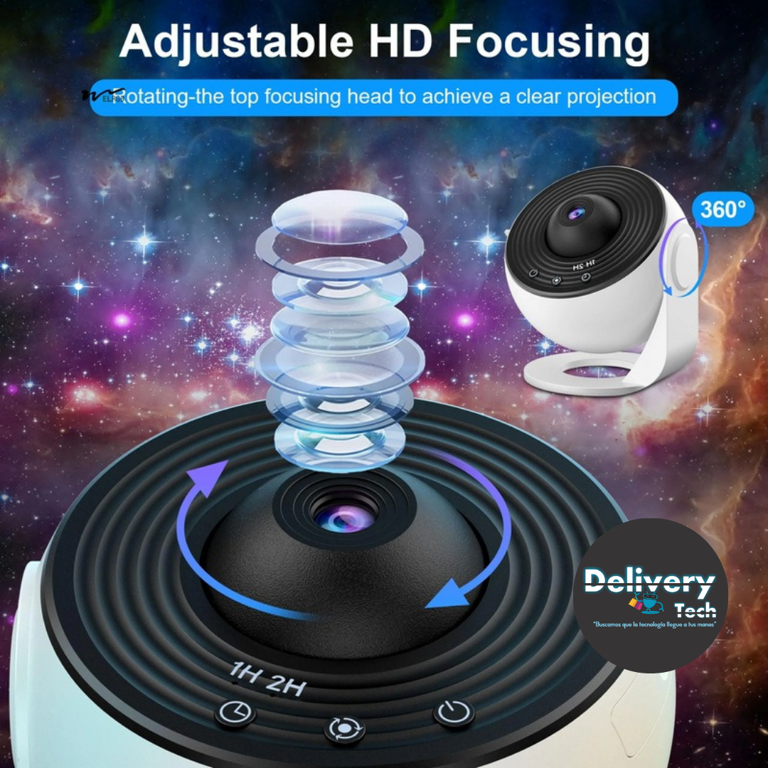 🪐💫 Proyector Planetario Estrellas 360° con 13 Discos Intercambiables para Dormitorio y Decoración🌕🌎