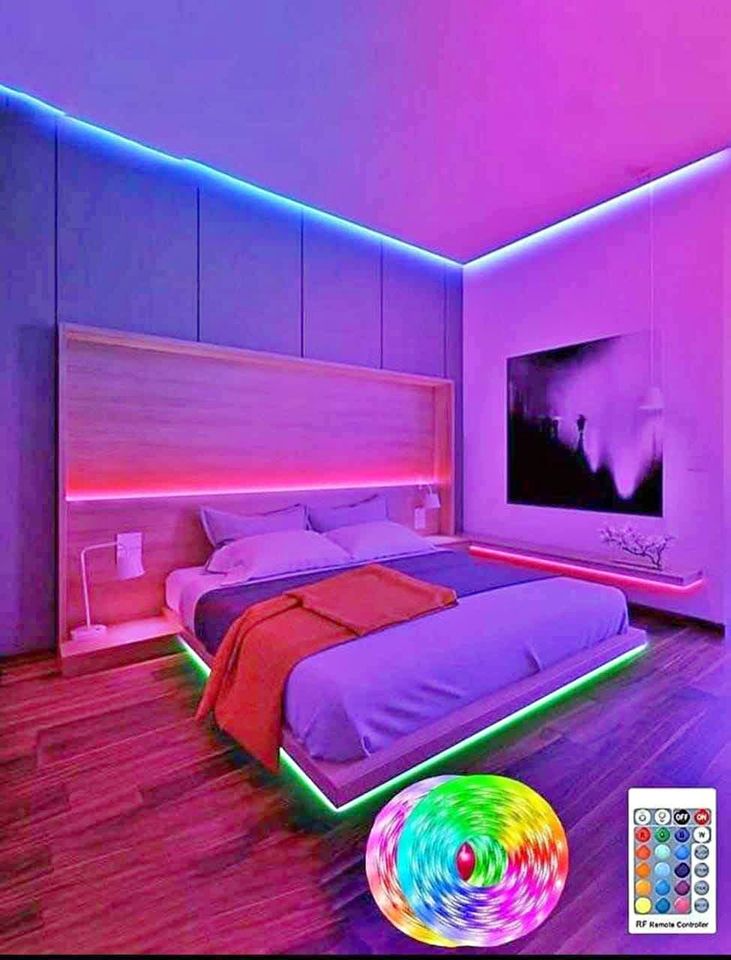 🥳Luces LED RGB 5 METROS CON CONTROL🤩✅