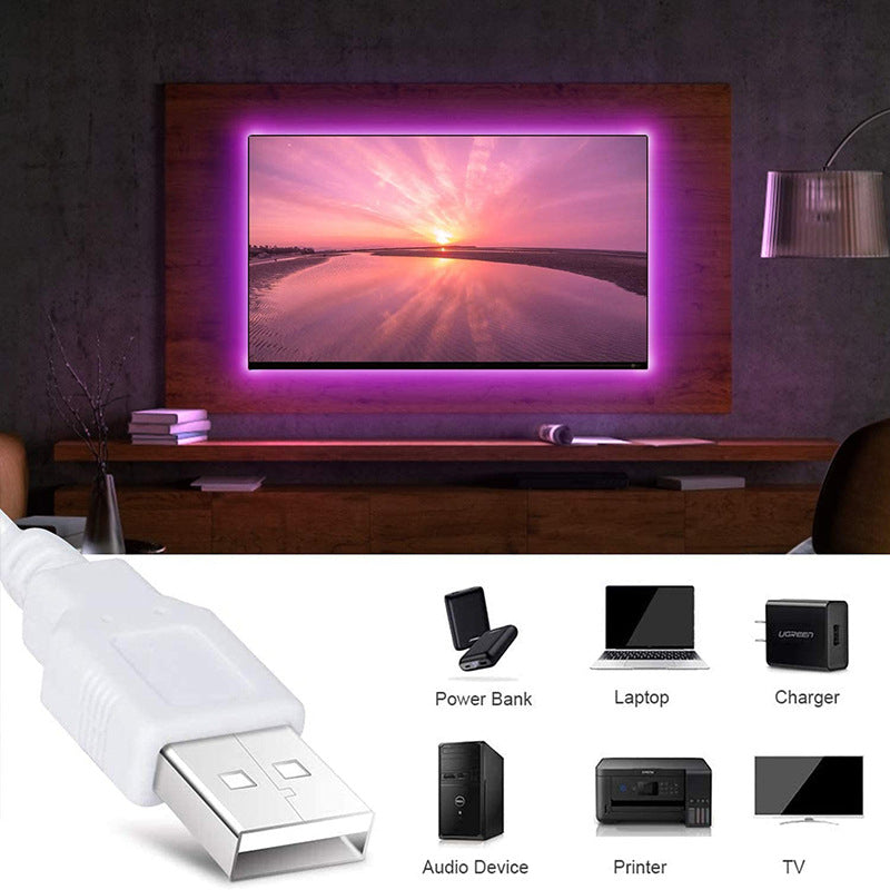 🥳Luces LED RGB 5 METROS CON CONTROL🤩✅