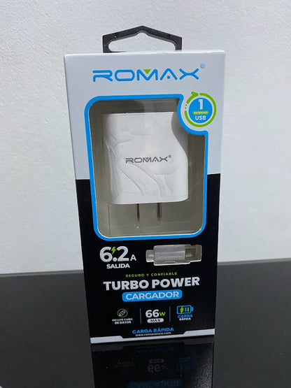 Cargador Romax 66 Watts + Cable C