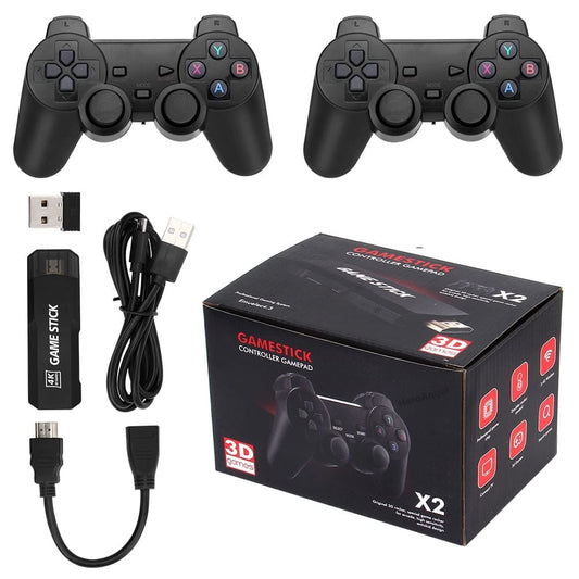 Consola Game Stick X2 con más de 35 000 juegos retro en 4K y 2 mandos inalámbricos