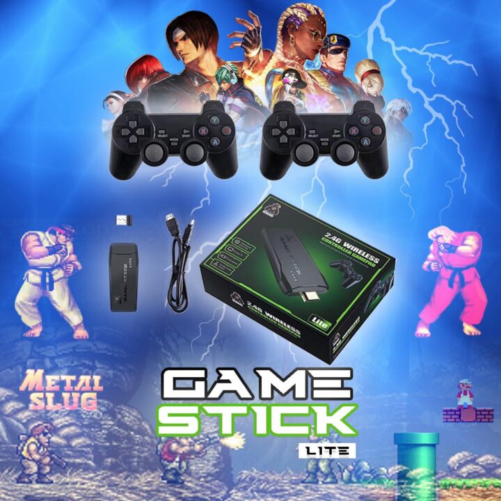 Interfaz de selección de juegos clásicos en consola Gamer Stick Pro