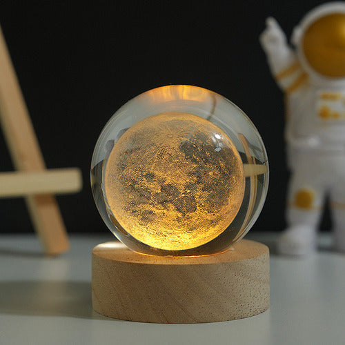 Lámpara 3D astronauta y luna LED decorativa de mesa