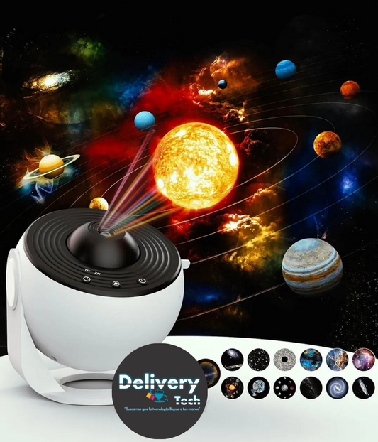 🪐💫 Proyector Planetario Estrellas 360° con 13 Discos Intercambiables para Dormitorio y Decoración🌕🌎