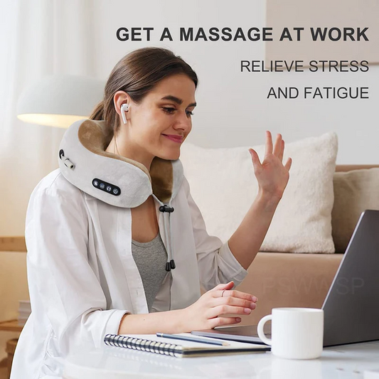 💆🏻‍♀️💆‍♀️😍 Masajeador Inteligente Portátil 4D | Relajación Cervical y Espalda para Viaje, Hogar y Oficina 🚗✈️🏡