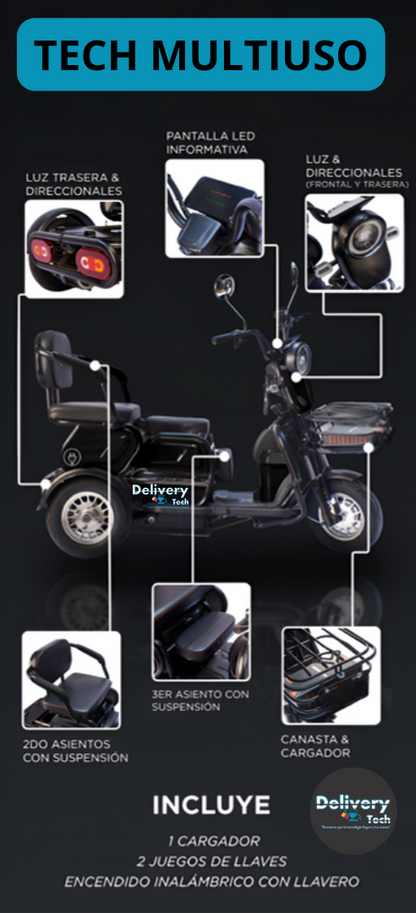 Moto Eléctrica Multiuso Trimoto Ecológica